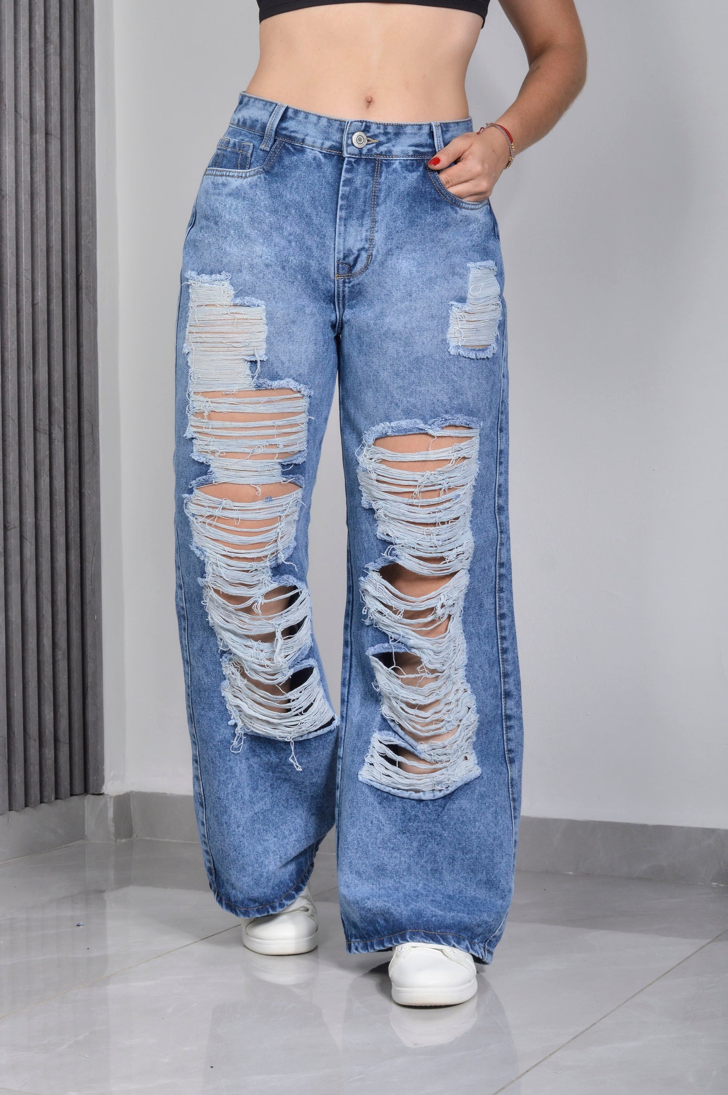 JEANS SEMI RIGIDO BOTA ANCHA REF.1264