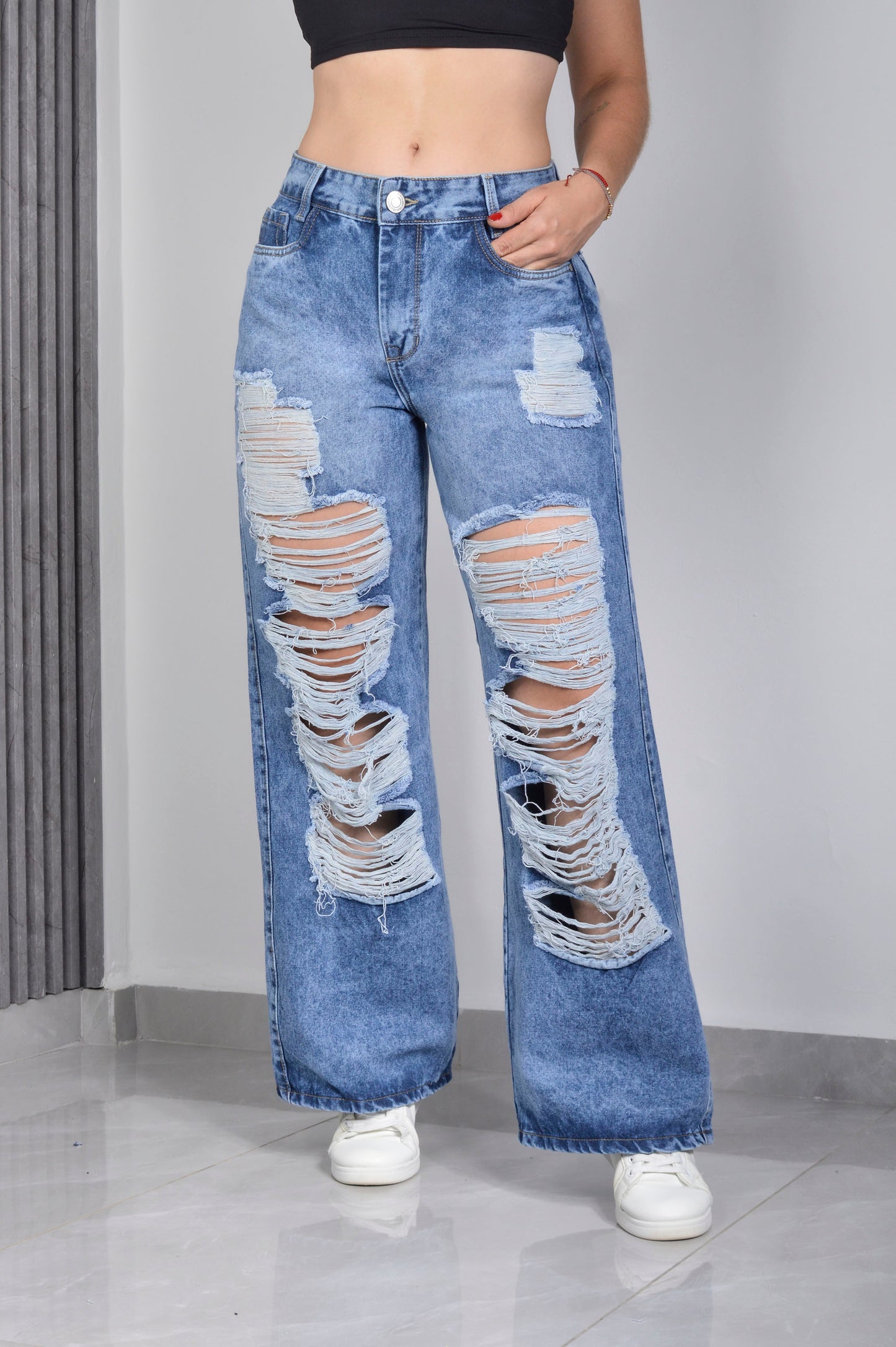 JEANS SEMI RIGIDO BOTA ANCHA REF.1264