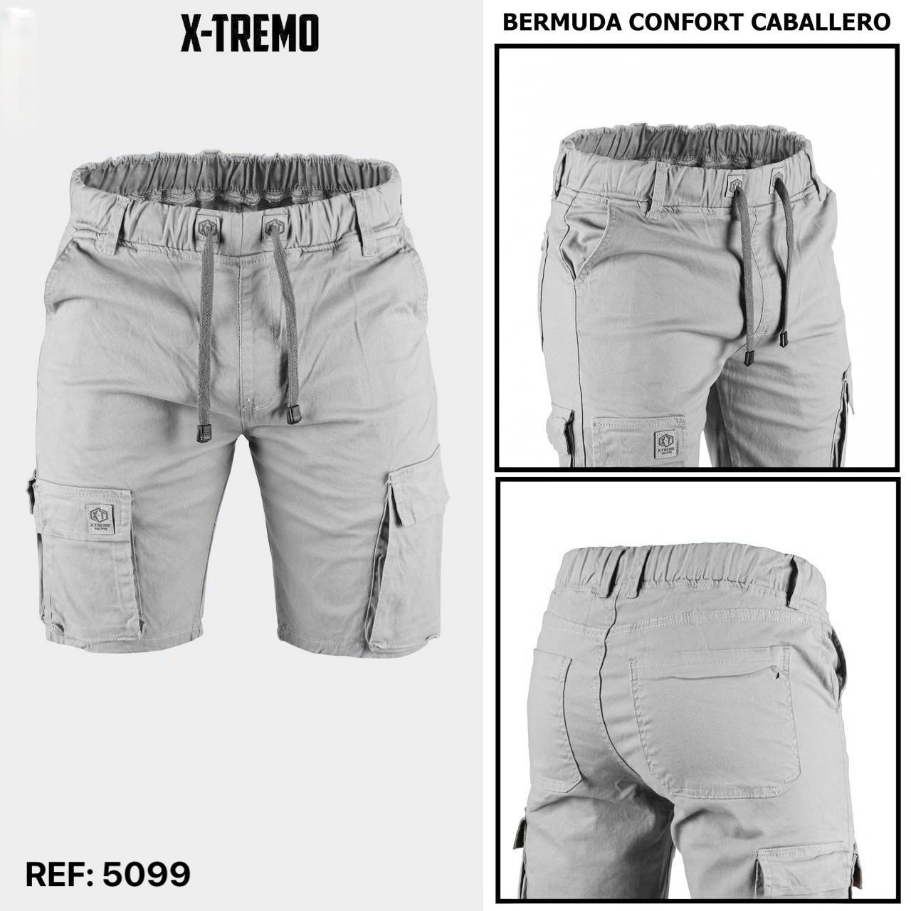 BERMUDA JOGGER CARGO EN DRILL REF. 5099