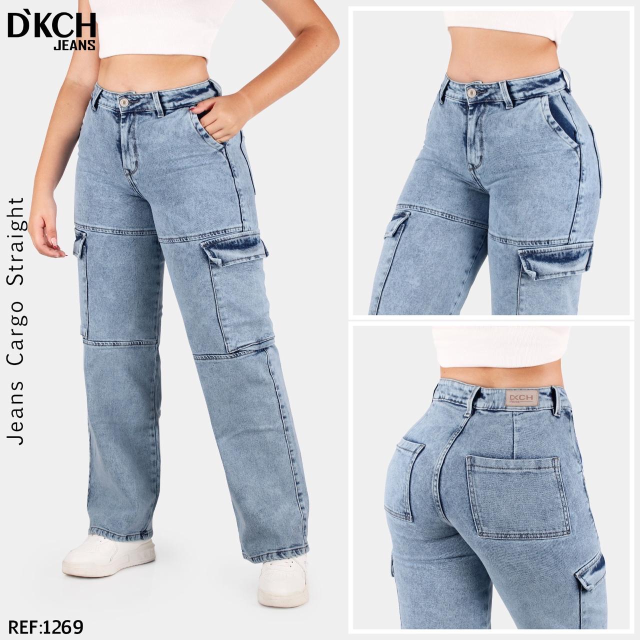 JEANS CARGO BOTA ANCHA STRECH REF 1269