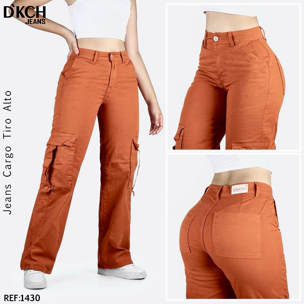 JEANS CARGO BOTA ANCHA STRECH REF 1430