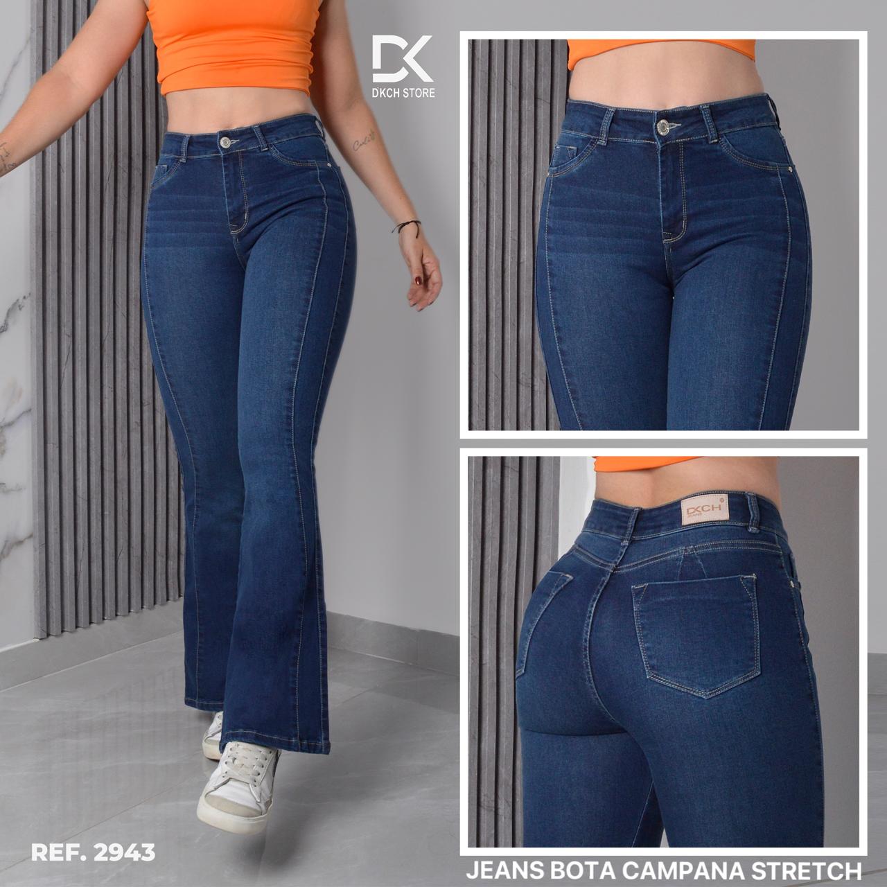 JEANS BOTA CAMPANA TIRO ALTO REF. 2943