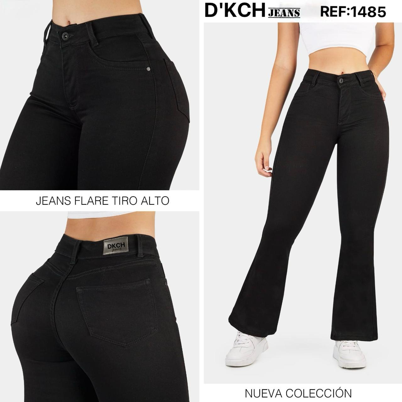 JEANS BOTA ANCHA TIRO ALTO REF 1485