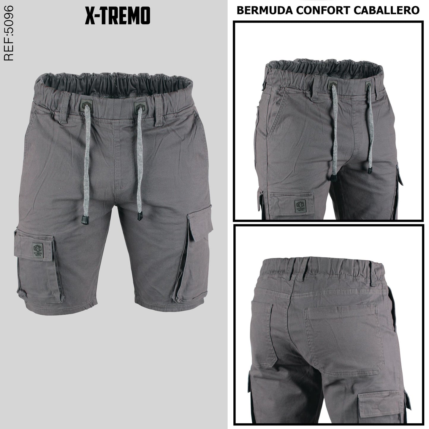 BERMUDA JOGGER CARGO EN DRILL REF. 5096
