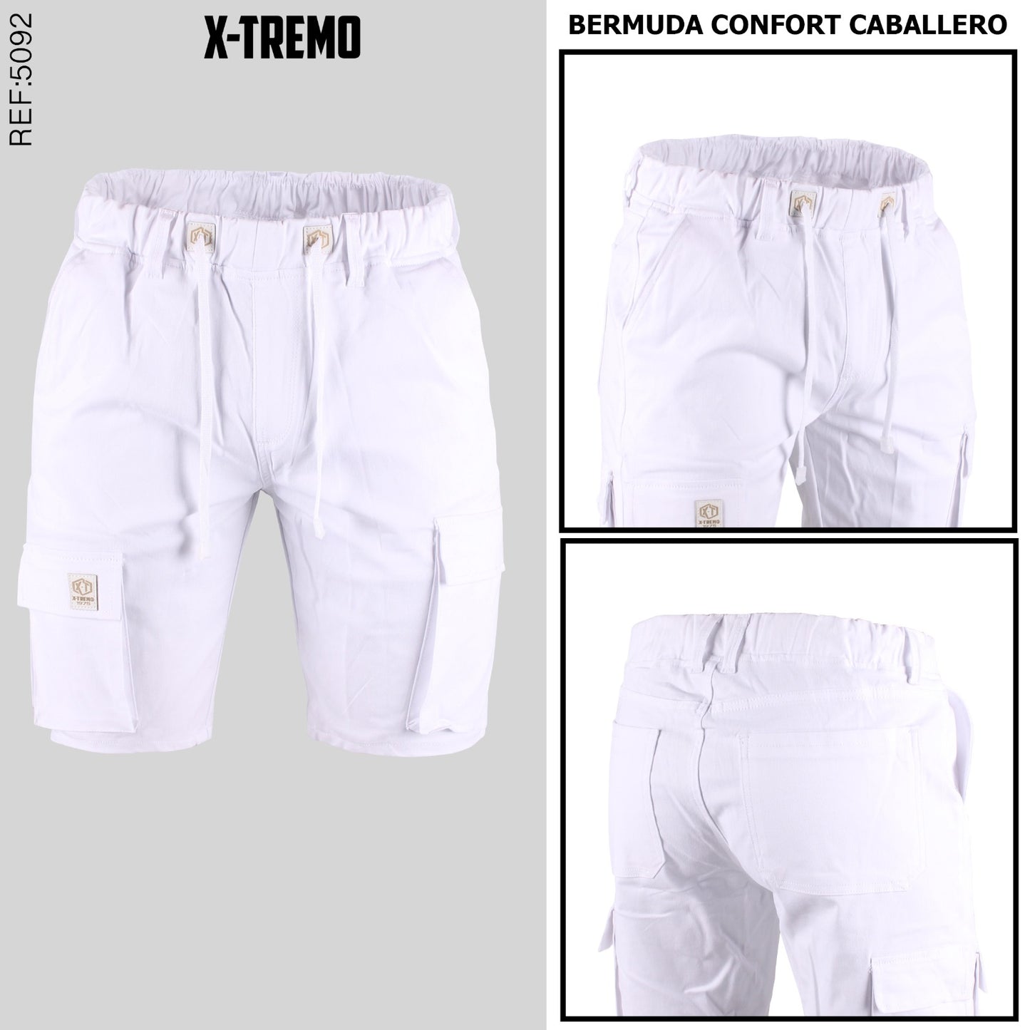BERMUDA JOGGER CARGO EN DRILL REF. 5092
