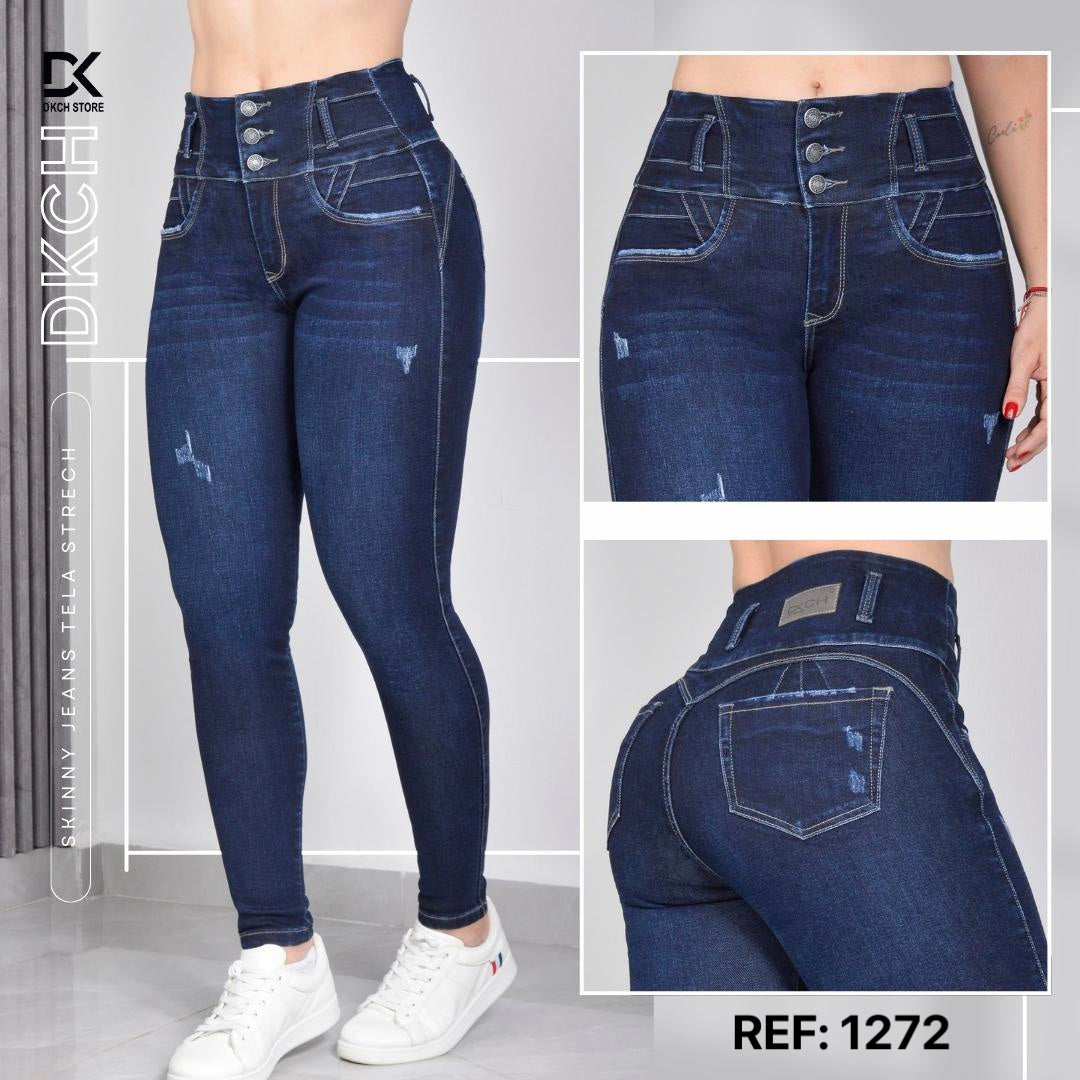 JEANS SKINNY TIRO ALTO REF 1272