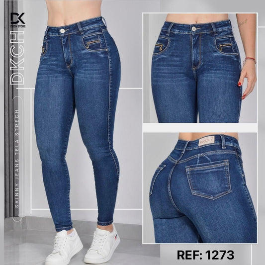 JEANS SKINNY TIRO ALTO REF 1273