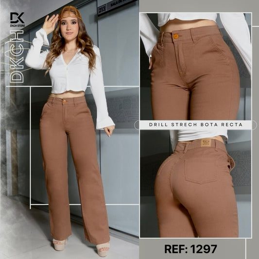 PANTALON DRILL STRECH BOTA ANCHA REF. 1297