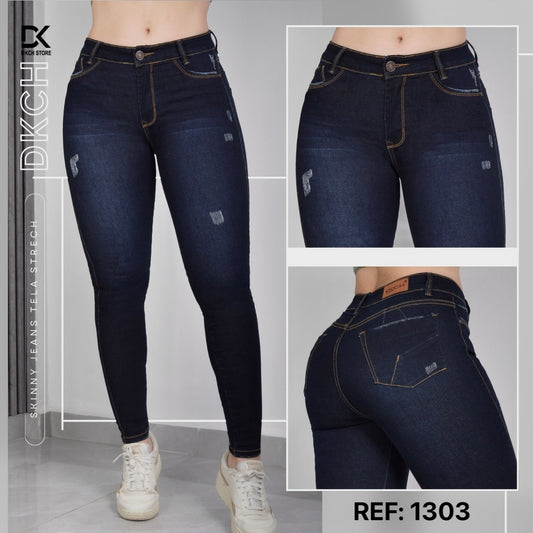 JEANS SKINNY TIRO ALTO REF 1303