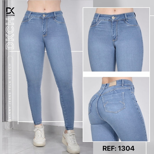 JEANS SKINNY TIRO ALTO REF 1304