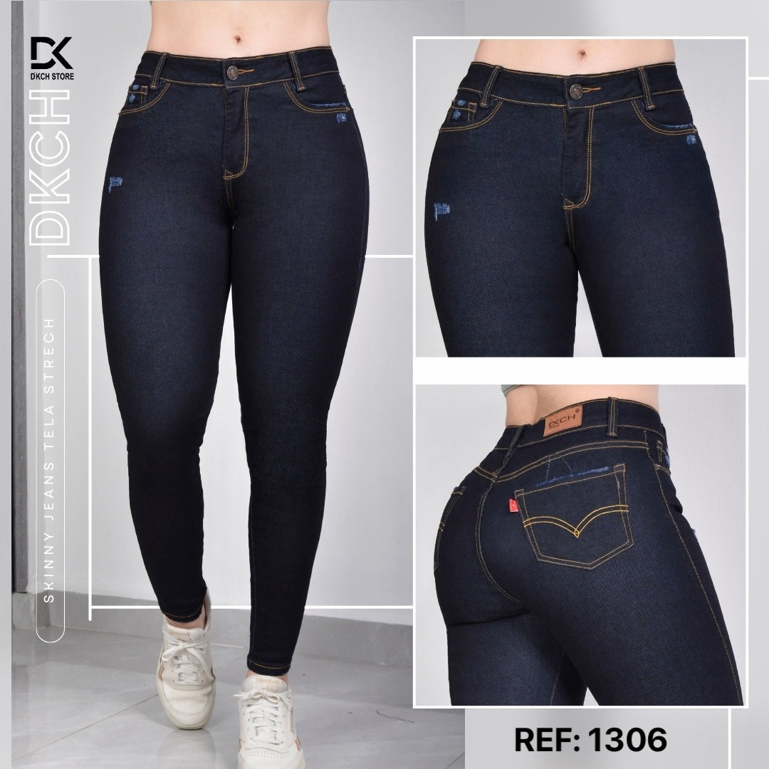 JEANS SKINNY TIRO ALTO REF 1306