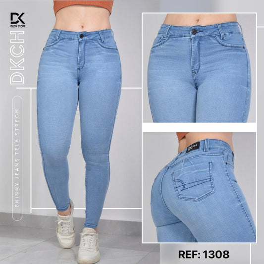 JEANS SKINNY TIRO ALTO REF 1308