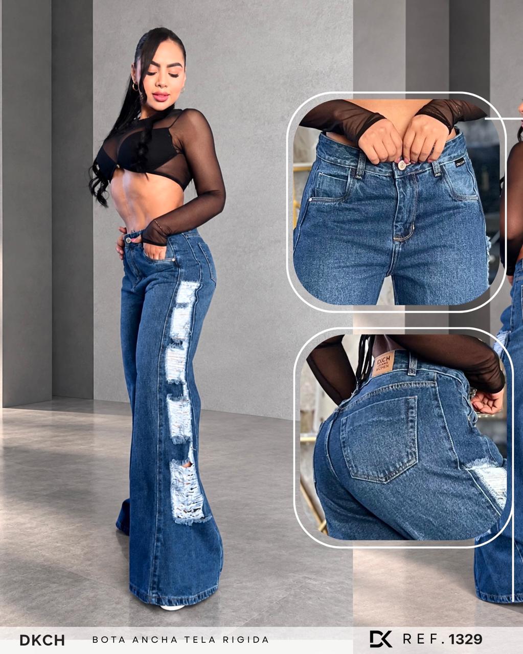 JEANS  BOTA ANCHA TELA RIGIDA REF 1329
