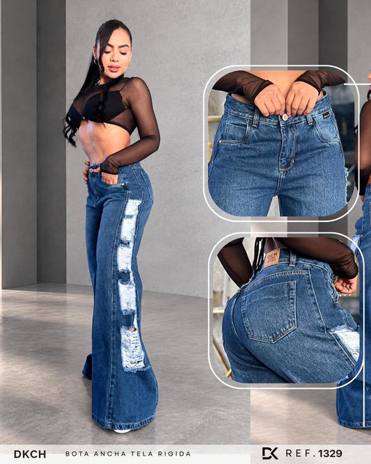 JEANS  BOTA ANCHA TELA RIGIDA REF 1329