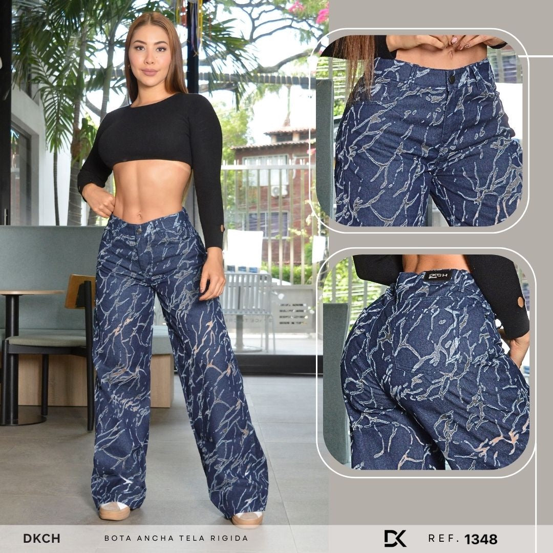 JEANS  BOTA ANCHA TELA RIGIDA REF 1348