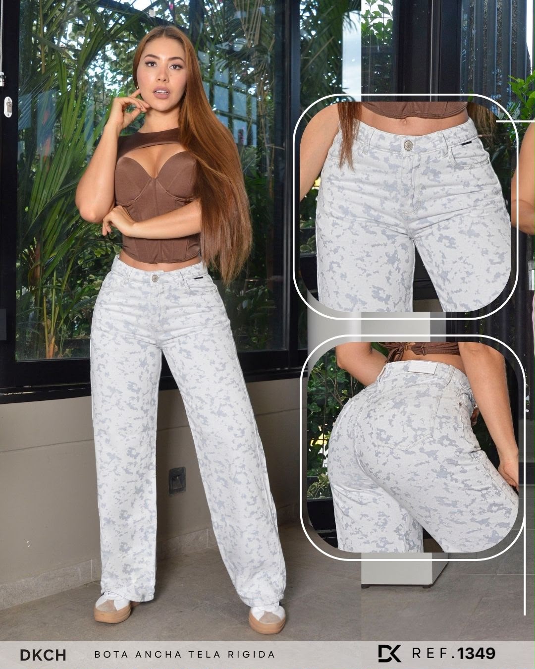 JEANS  BOTA ANCHA TELA RIGIDA REF 1349