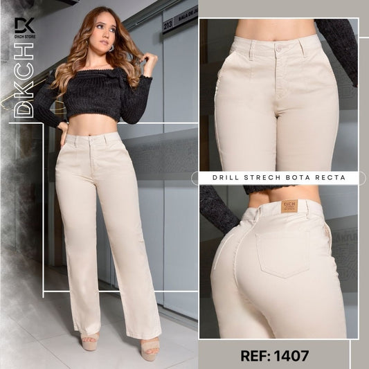 PANTALON DRILL STRECH BOTA RECTA REF. 1407
