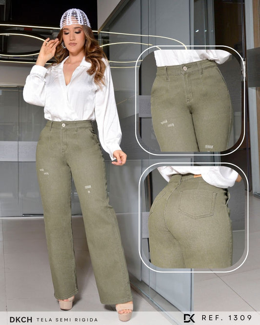 JEANS  BOTA ANCHA SEMI-RIGIDA REF 1309
