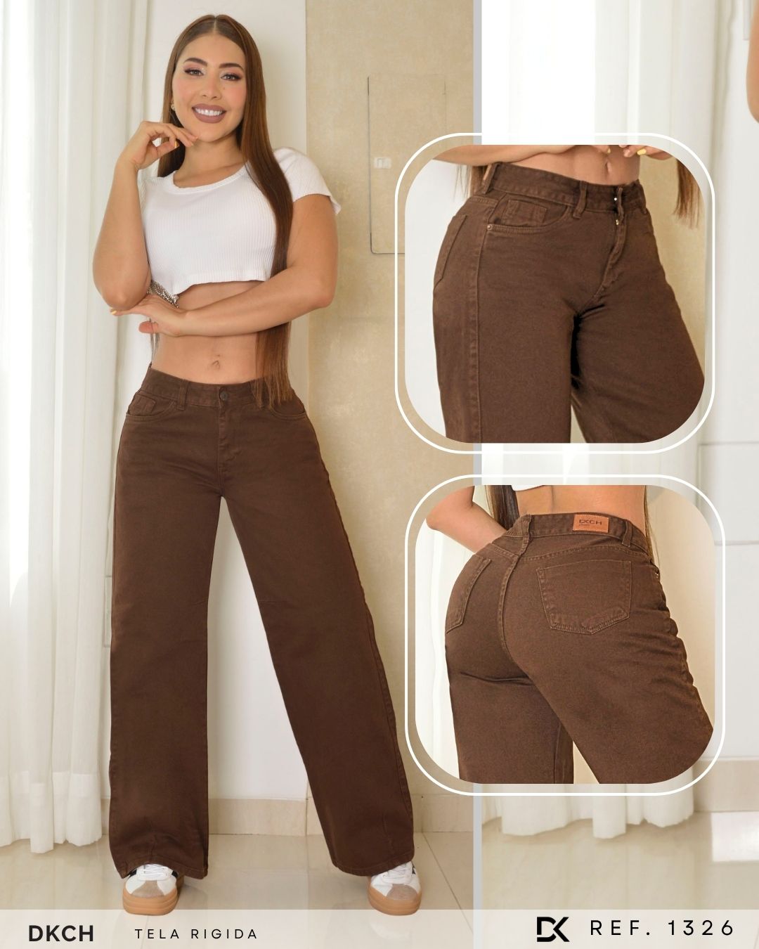JEANS  BOTA ANCHA TELA RIGIDA REF 1326