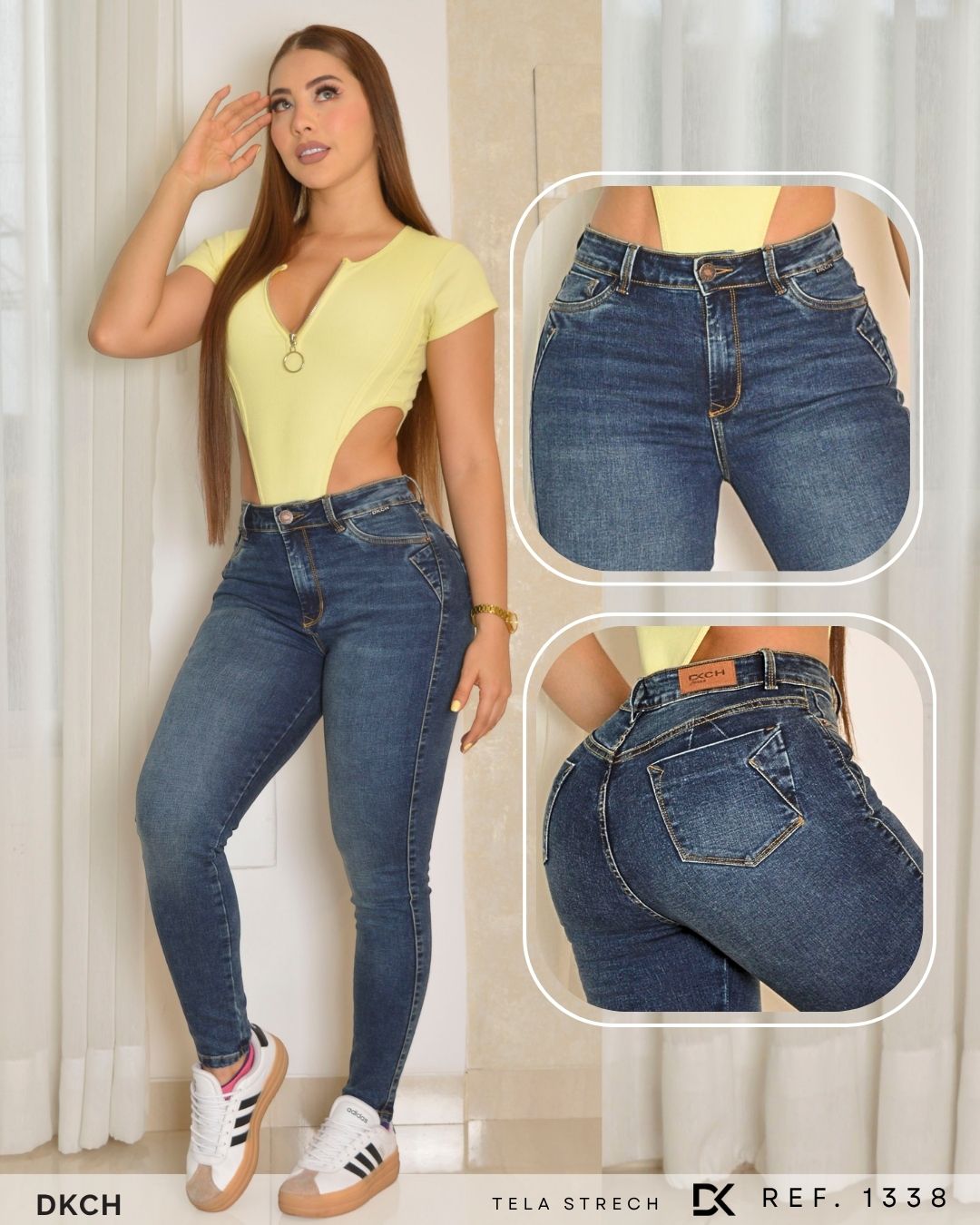 JEANS SKINNY TIRO ALTO REF 1338