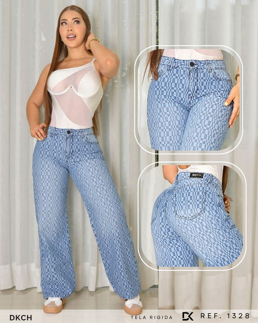 JEANS  BOTA ANCHA TELA RIGIDA REF 1328