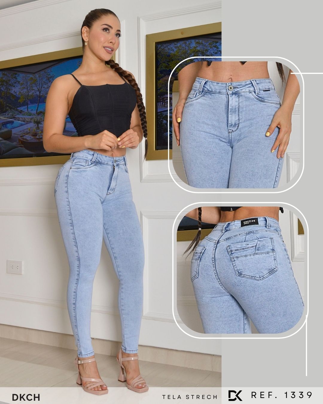 JEANS SKINNY TIRO ALTO REF 1339