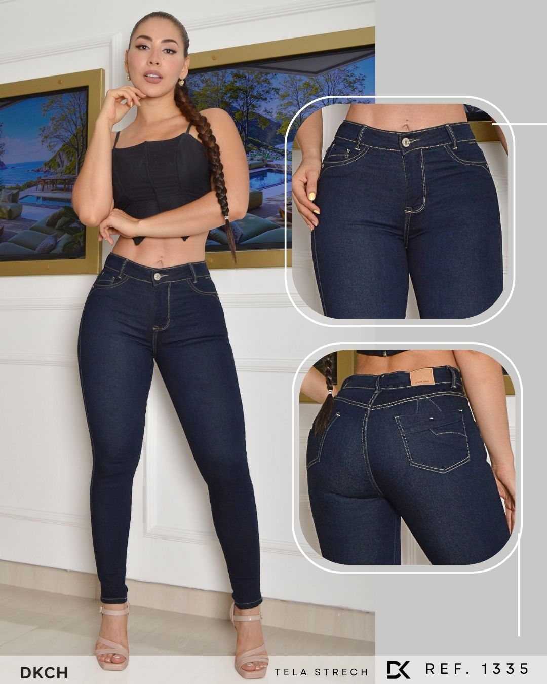 JEANS SKINNY TIRO ALTO REF 1335