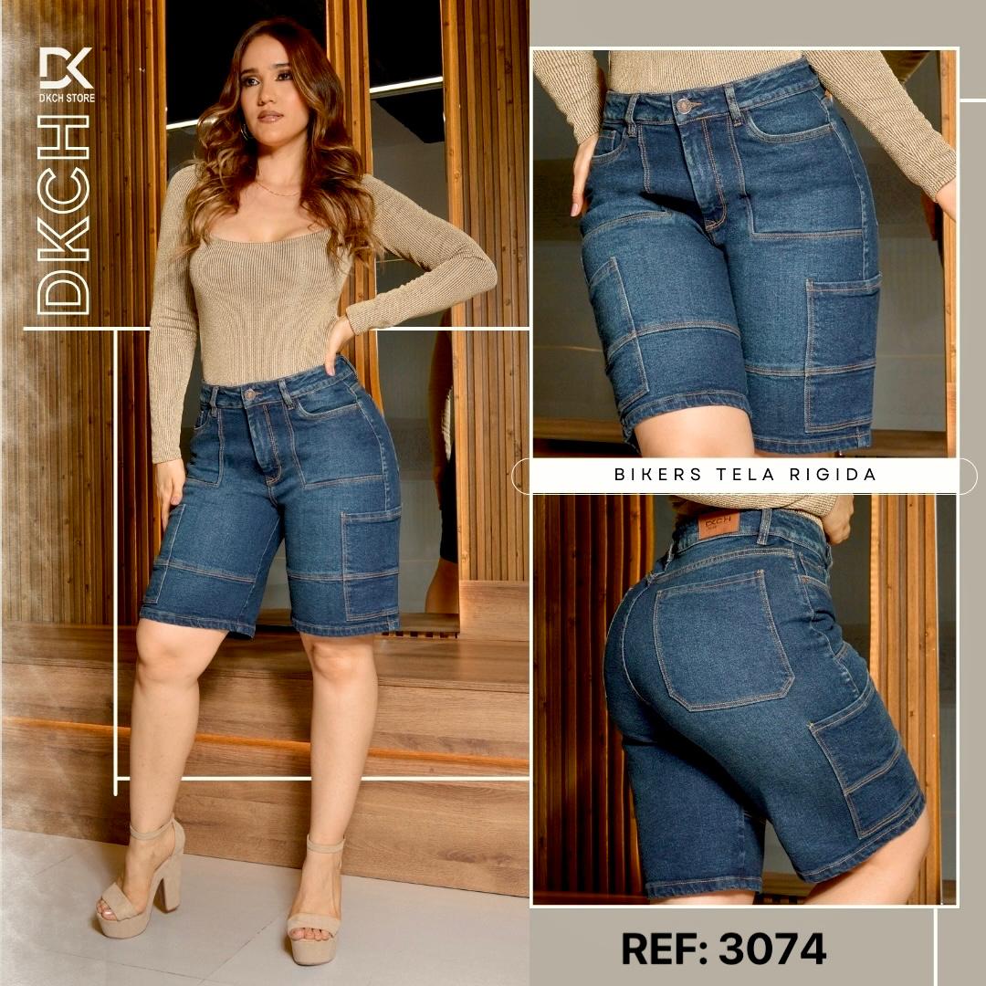 BERMUDA SEMI RIGIDA TIRO ALTO REF 3074