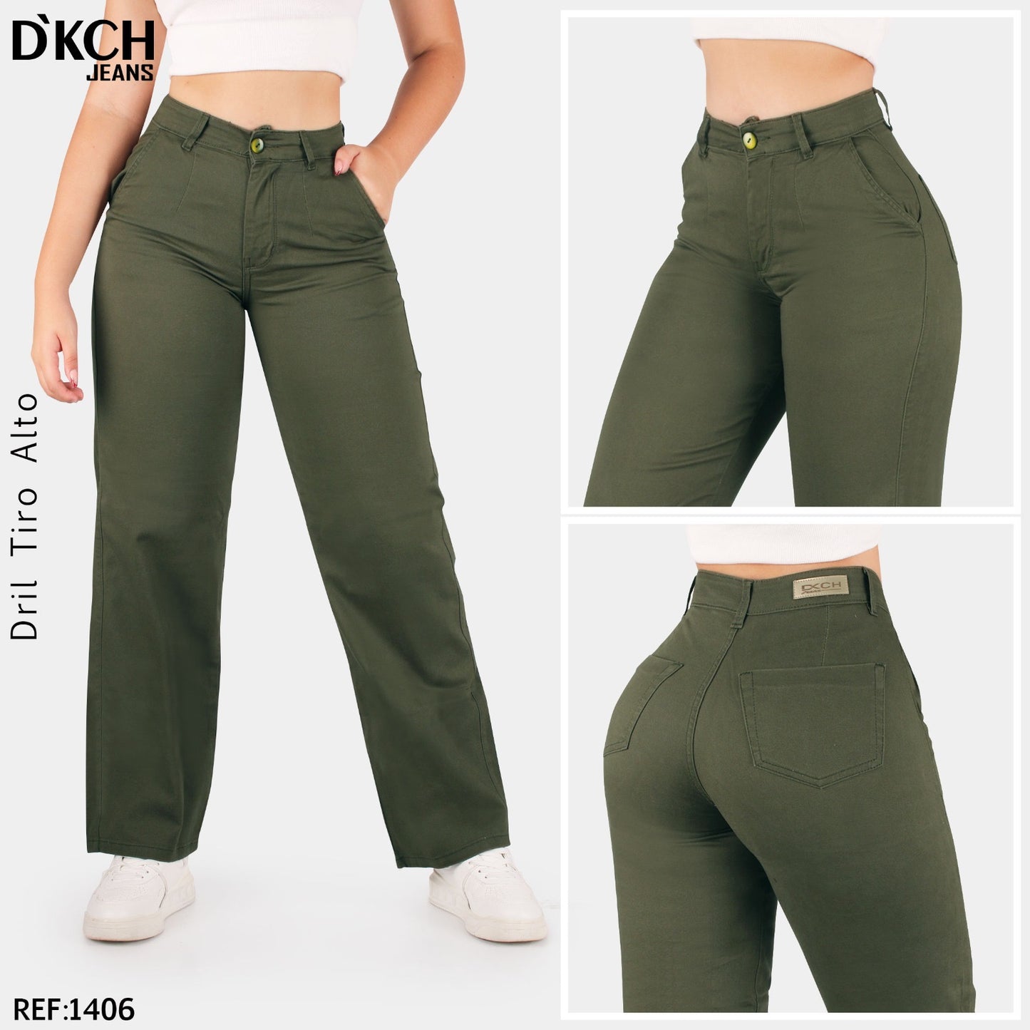 PANTALON DRILL STRECH BOTA RECTA REF. 1406