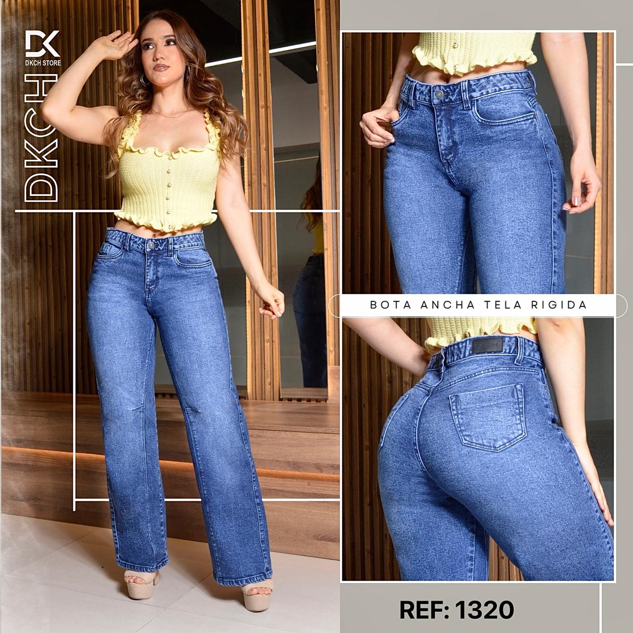 JEANS  BOTA ANCHA TELA SEMI-RIGIDA REF 1320