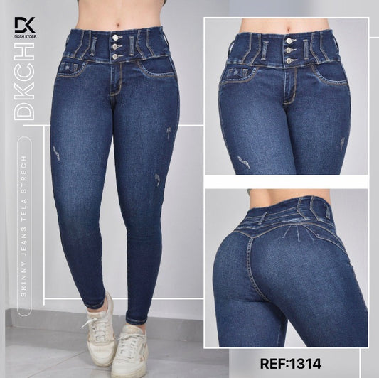 JEANS SKINNY TIRO ALTO REF 1314