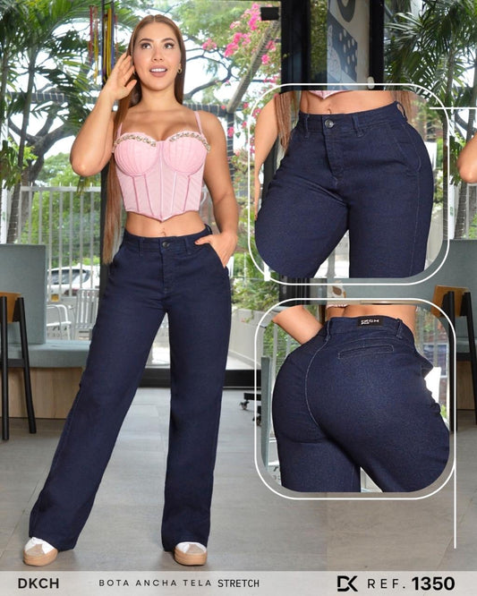 JEANS BOTA ANCHA TELA STRETCH REF.1350