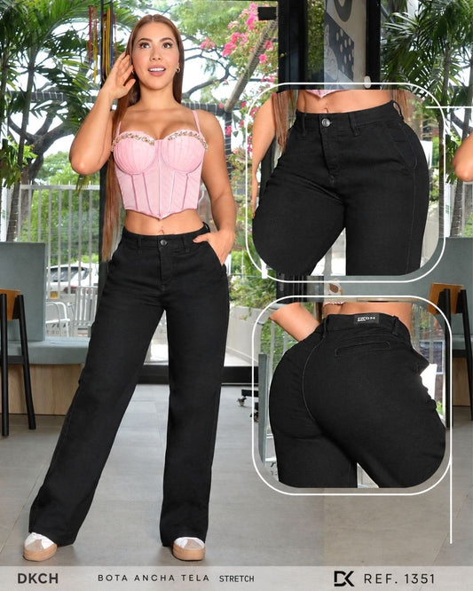 JEANS BOTA ANCHA TELA STRETCH REF.1351