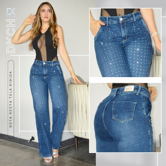 JEANS  BOTA ANCHA SEMI RIGIDO  REF 1468-1