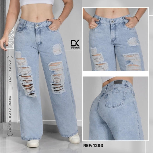 JEANS SEMI RIGIDO BOTA ANCHA REF.1293