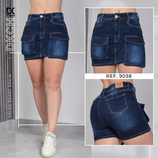 FALDA SHORT TIRO ALTO REF 9038