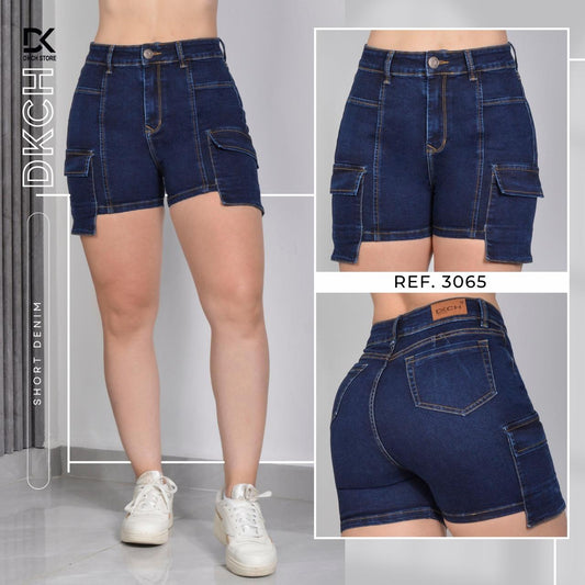 SHORT CARGO TIRO ALTO TELA STRETCH REF 3065