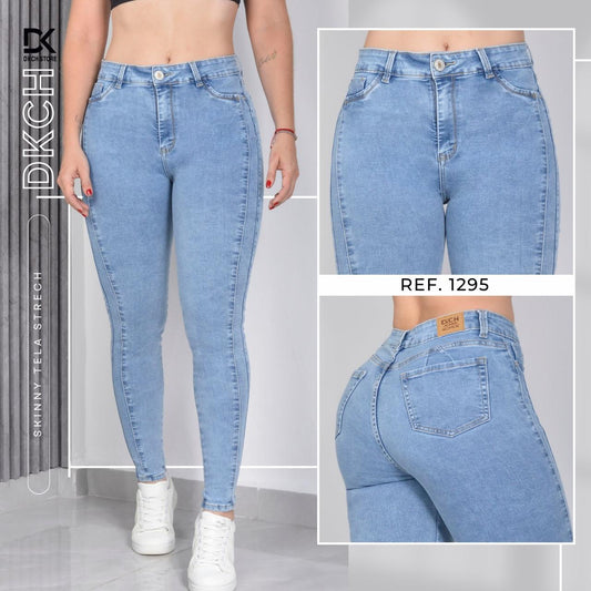 JEANS SKINNY TIRO ALTO REF 1295