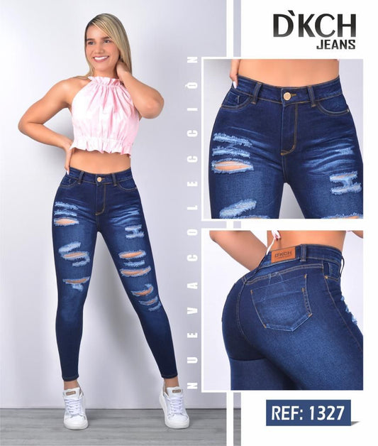 JEANS SKINNY TIRO ALTO REF 1327