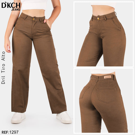 PANTALON DRILL STRECH BOTA ANCHA REF. 1297