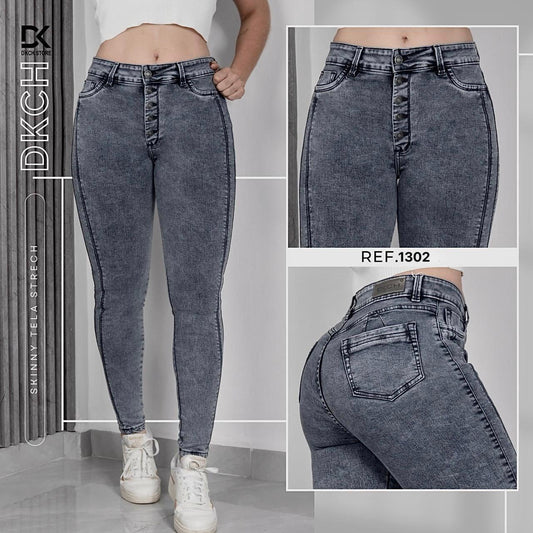 JEANS SKINNY TIRO ALTO REF 1302
