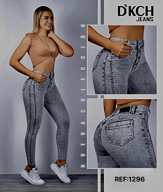 JEANS SKINNY TIRO ALTO REF 1296