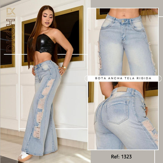 JEANS  BOTA ANCHA TELA RIGIDA REF 1323