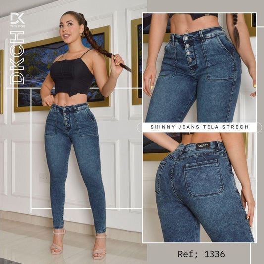 JEANS SKINNY TIRO ALTO REF 1336