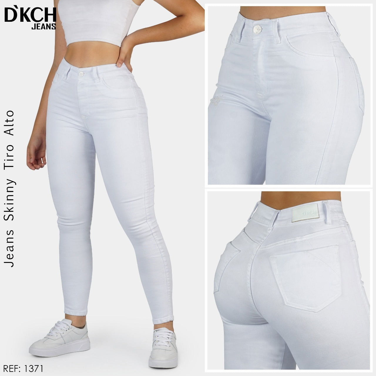 JEANS SKINNY TIRO ALTO REF 1371