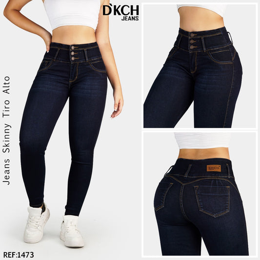 JEANS SKINNY TIRO ALTO REF 1473