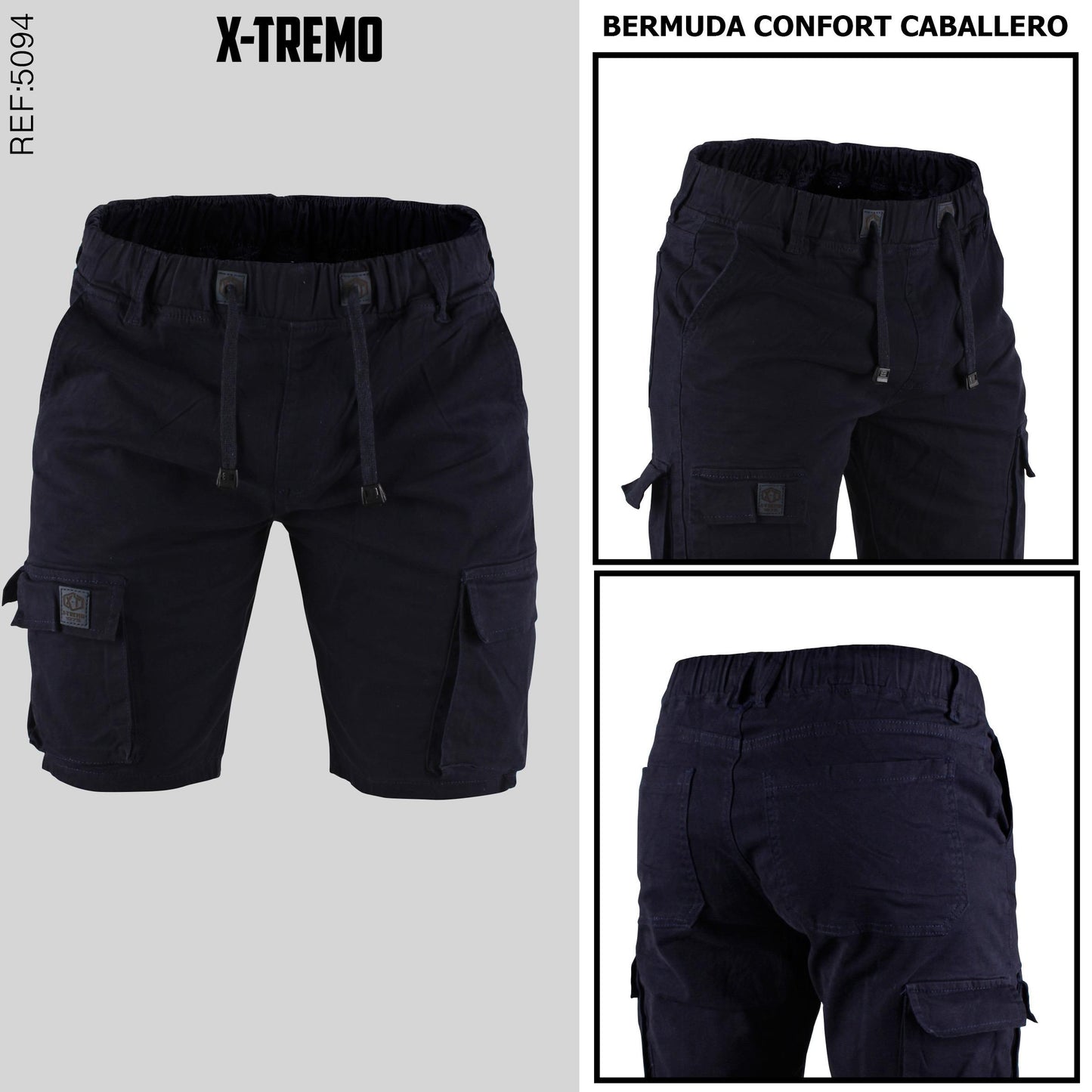 BERMUDA JOGGER CARGO EN DRILL REF. 5094