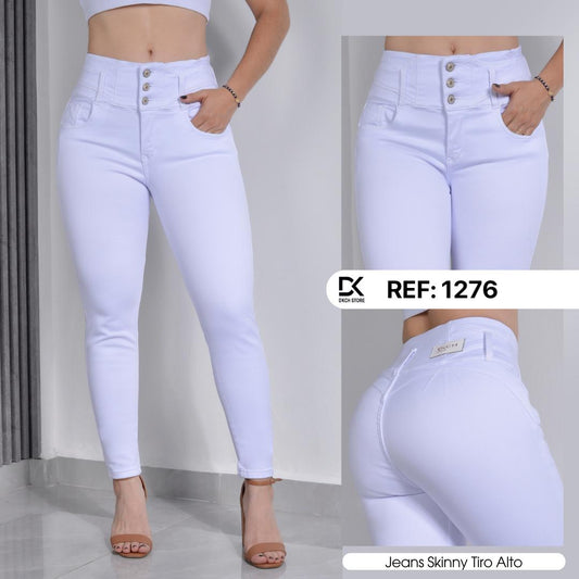 JEANS SKINNY TIRO ALTO REF 1276